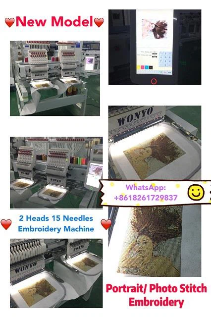 WONYO Portable 2 Head Computerized Embroidery Machine
